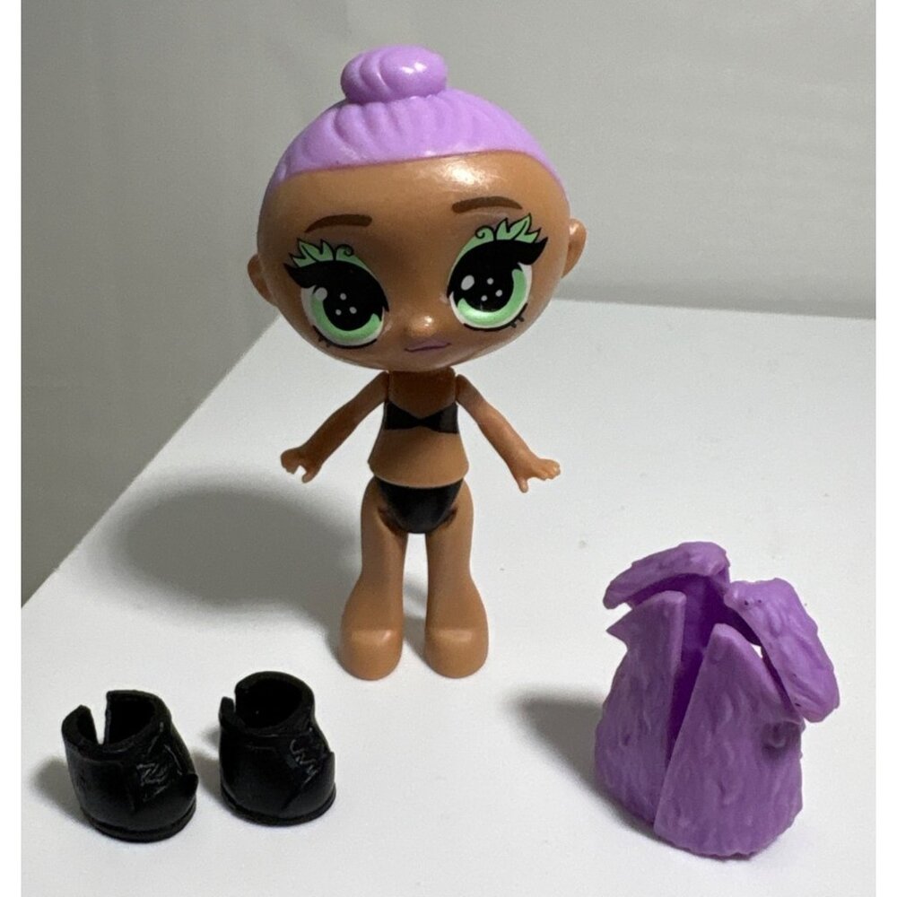 Lol Surprise Doll With Black Outfit & Purple Hair